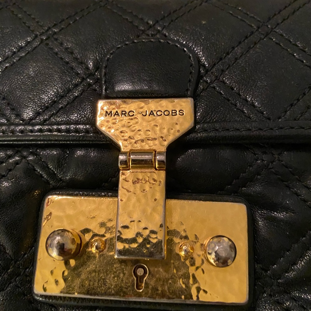Marc Jacobs Black Baroque Leather Shoulder Bag - Picture 6 of 13